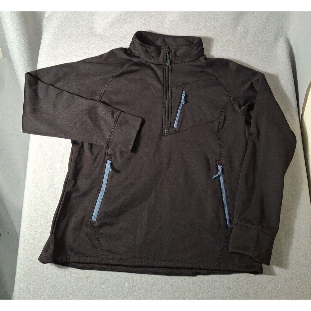 SCHMIDT Workwear Womens XL Fleece Half Zip Crew Jacket Fit For Her Chore Black